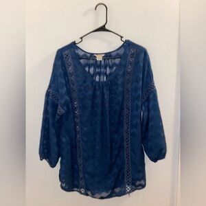 Women's Ariat Blue Sheer Top